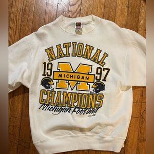 U of M 1997 National Champions crew neck sweater